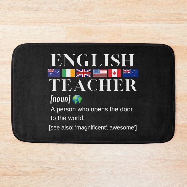 Item preview, English Teacher Flags, World and Definition White Writing designed and sold by Time4German.