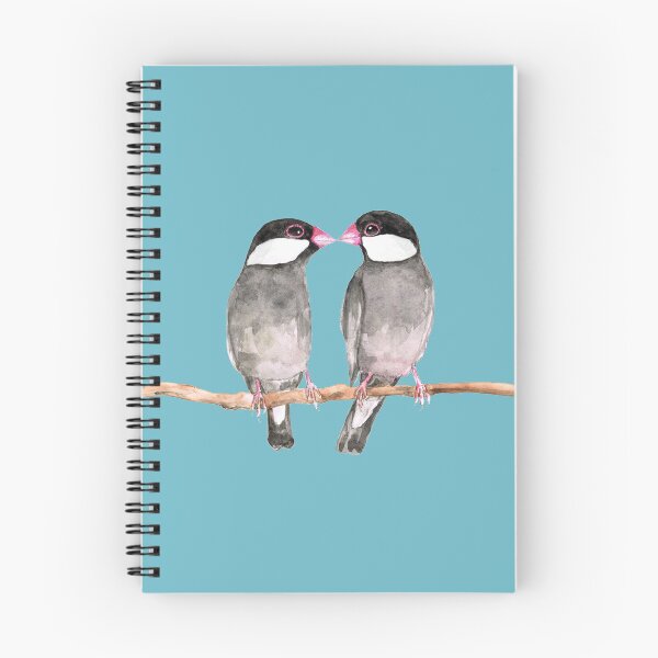 Item preview, Two kissing Java sparrows designed and sold by Bwiselizzy.