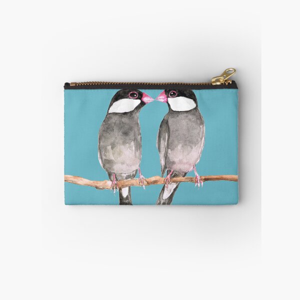 Item preview, Two kissing Java sparrows designed and sold by Bwiselizzy.