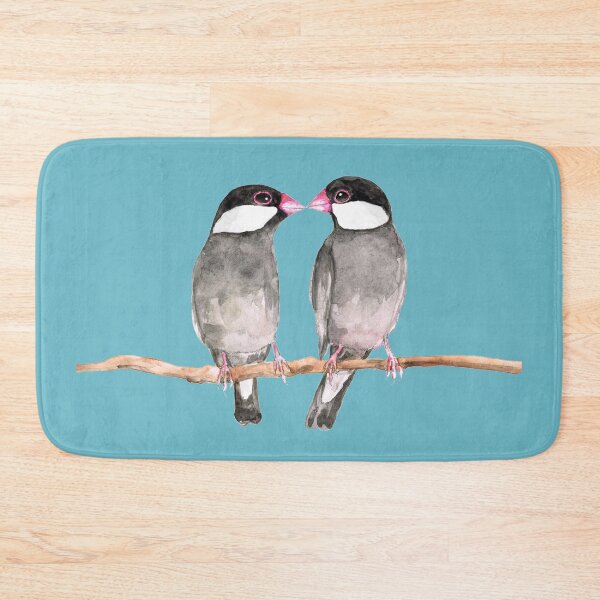Item preview, Two kissing Java sparrows designed and sold by Bwiselizzy.