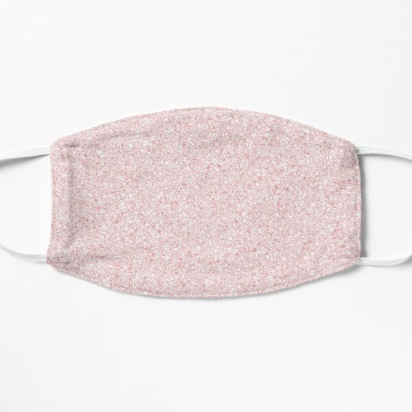 Sparkly Blush Pink Glitter Mascarilla plana