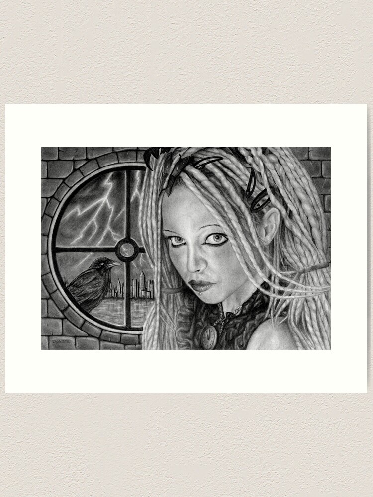 Thumbnail 1 of 3, Art Print, Stormbringer: Original drawing by Dean Sidwell designed and sold by DeanSidwellArt.