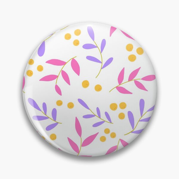 Item preview, Abstract Spring / Summer Florals with Lemons / Oranges Pink & Purple with - white background   designed and sold by Breece.
