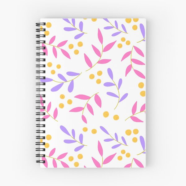 Item preview, Abstract Spring / Summer Florals with Lemons / Oranges Pink & Purple with - white background   designed and sold by Breece.