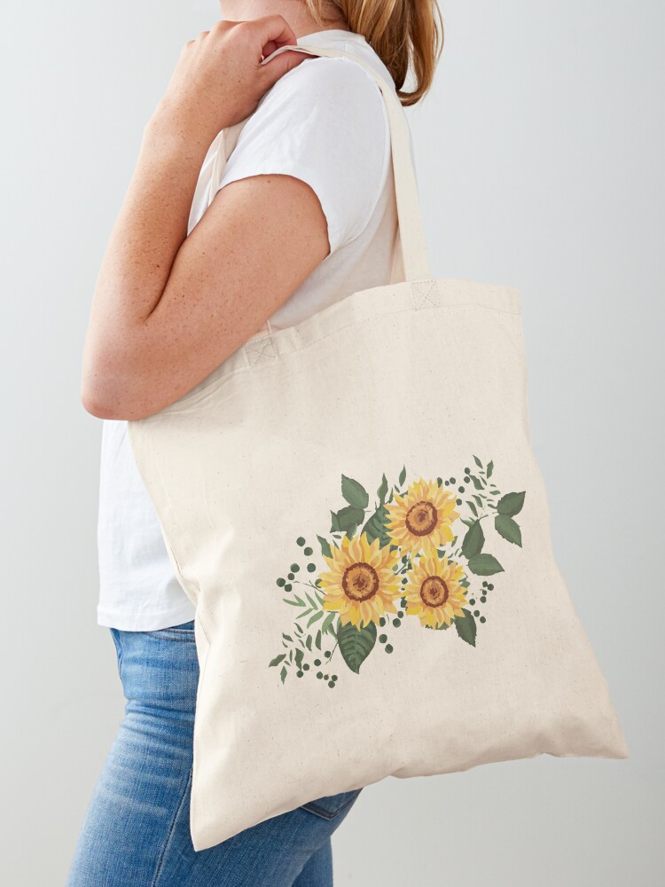 sunflower reusable shopping bolsas
