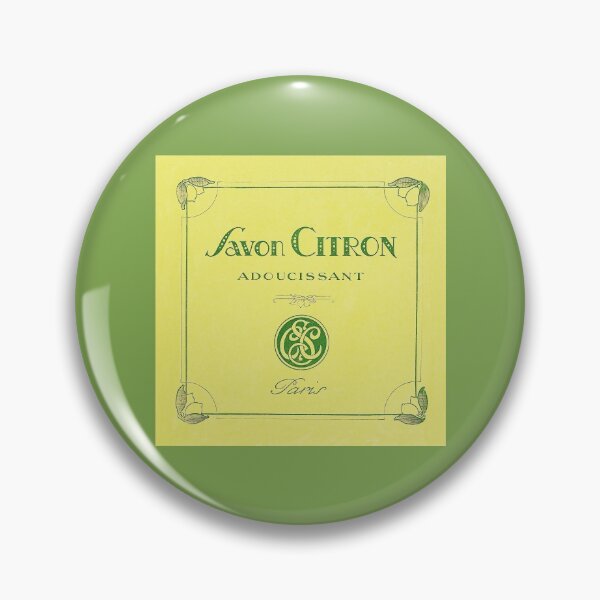 Aperçu de l'œuvre version jaune plus claire. Il existe une version jaune plus lumineuse dans notre boutique. Savon Citron Adoucissant / Étiquette de savon français antique. L'illustration est tirée d'une véritable étiquette antique. créée et vendue par FuzzyHoney.