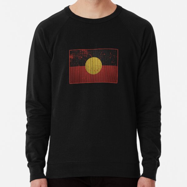 Distressed Aboriginal Flag Lightweight Sweatshirt