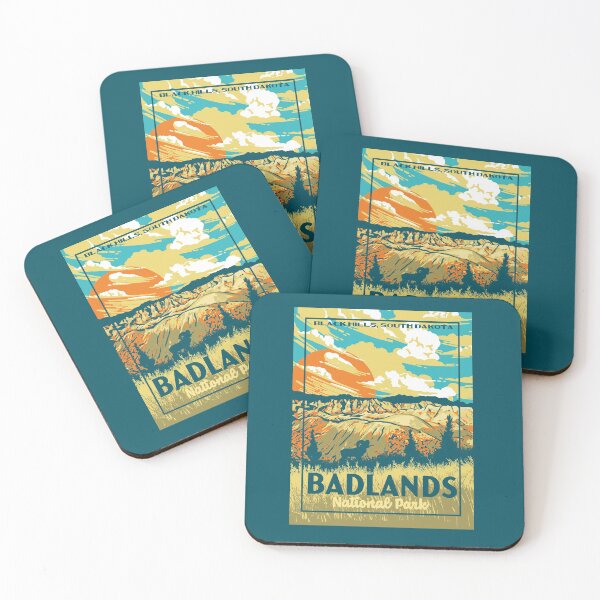 Item preview, Badlands National Park Original WPA Poster Style Design designed and sold by giantstepdesign.