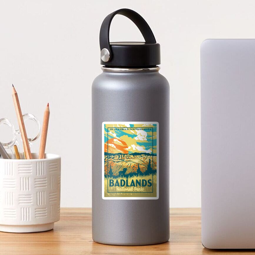 Badlands National Park Stainless Steel Water Bottle Hot and Cold