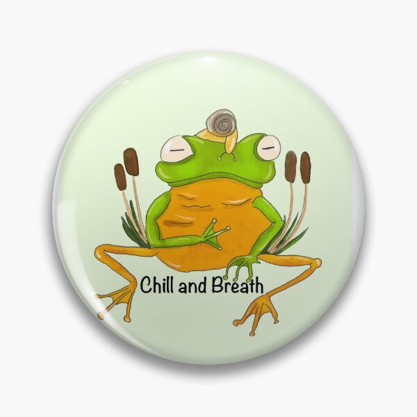 Item preview, Chill and Breath Frog & Snail designed and sold by KangarooTales.