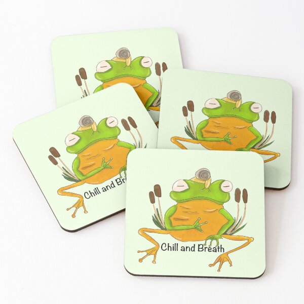 Item preview, Chill and Breath Frog & Snail designed and sold by KangarooTales.