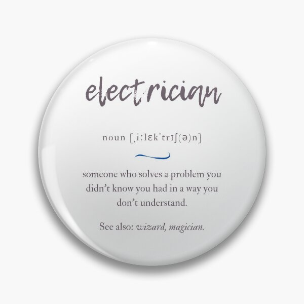 Artikelvorschau, Electrician (Elektriker) Definition | Dictionary Collection entworfen und verkauft von Designschmiede.
