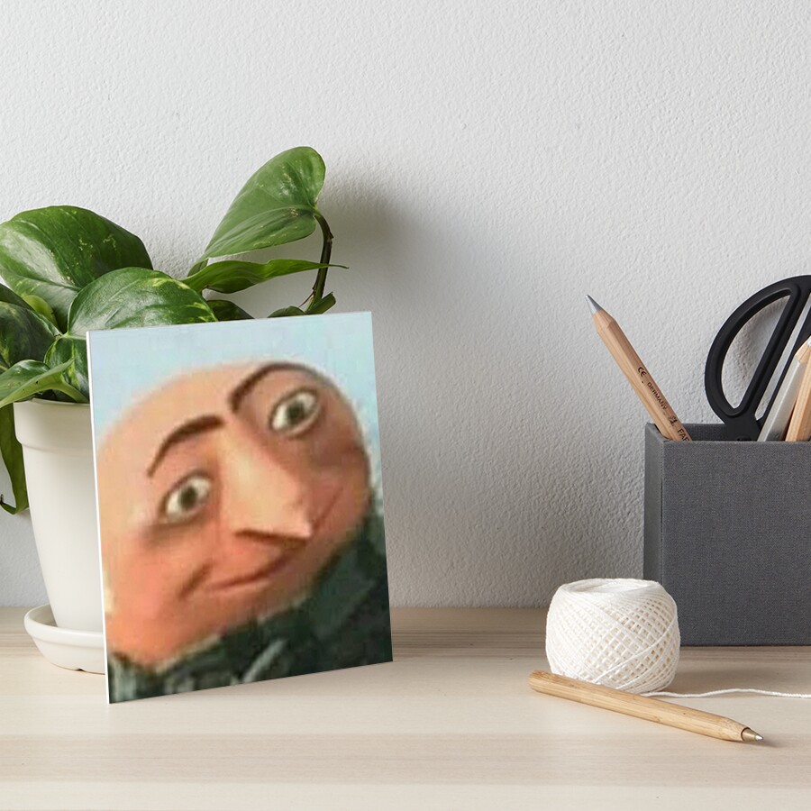 Gru Meme Face Greeting Card for Sale by itsjustpeachy