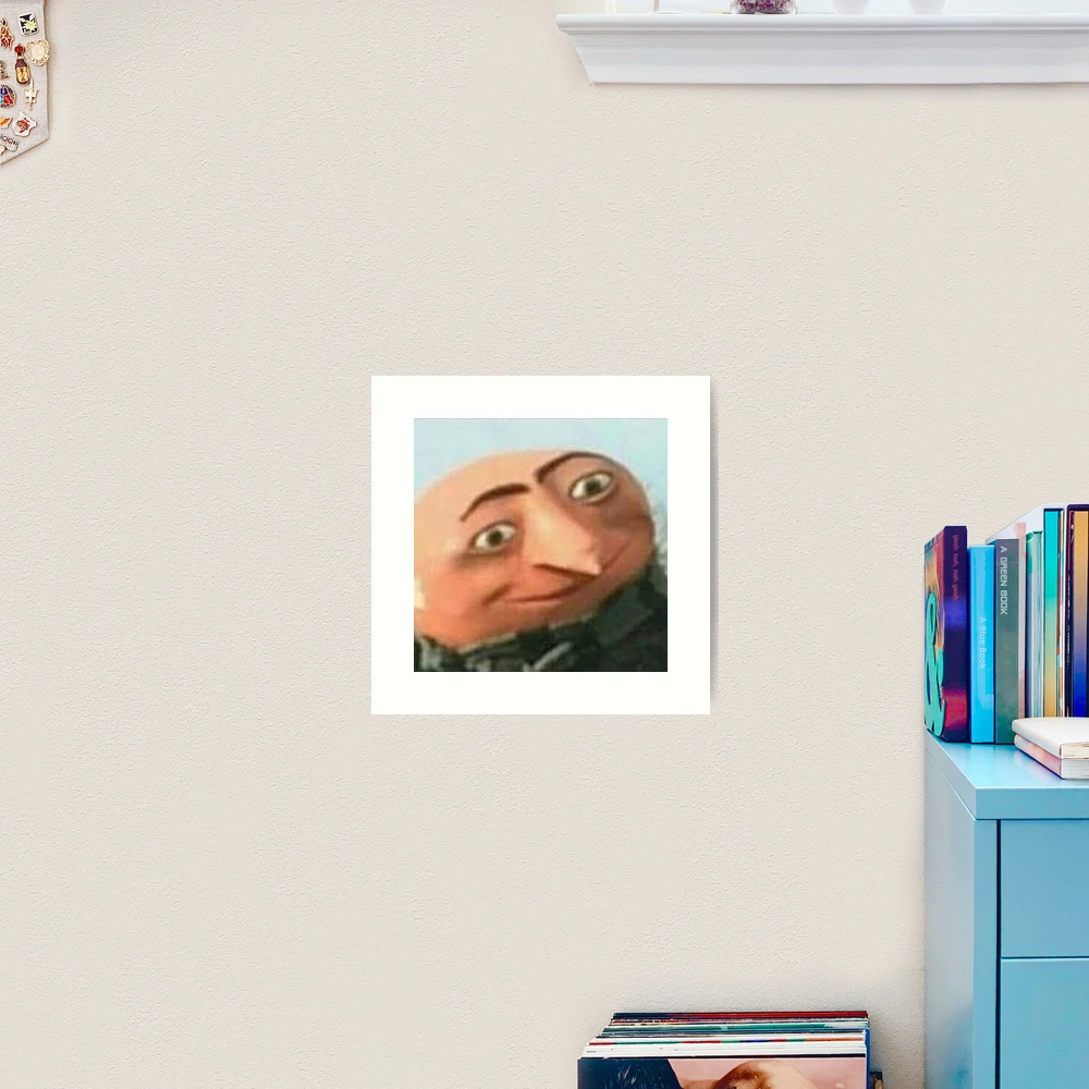 Gru Meme Face Art Board Print for Sale by itsjustpeachy