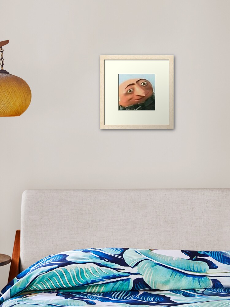 Gru Meme Face Art Board Print for Sale by itsjustpeachy