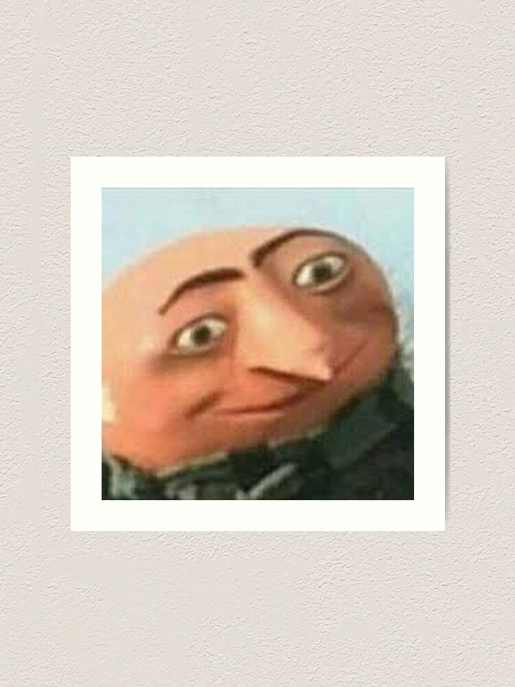 Gru Meme Face Art Print for Sale by itsjustpeachy