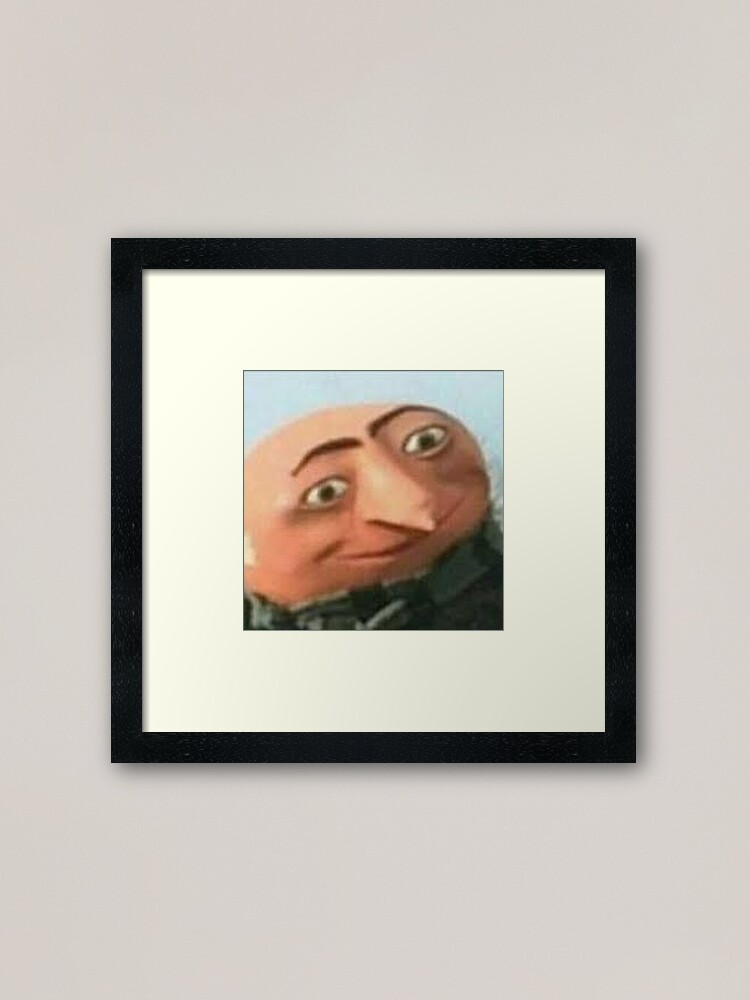 Gru Meme Face | Framed Art Print