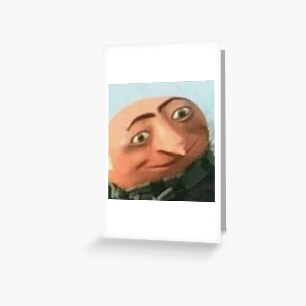 Gru Meme Face Greeting Card for Sale by itsjustpeachy