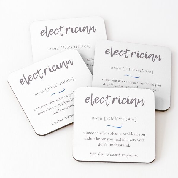 Item preview, Electrician Definition | Dictionary Collection designed and sold by Designschmiede.