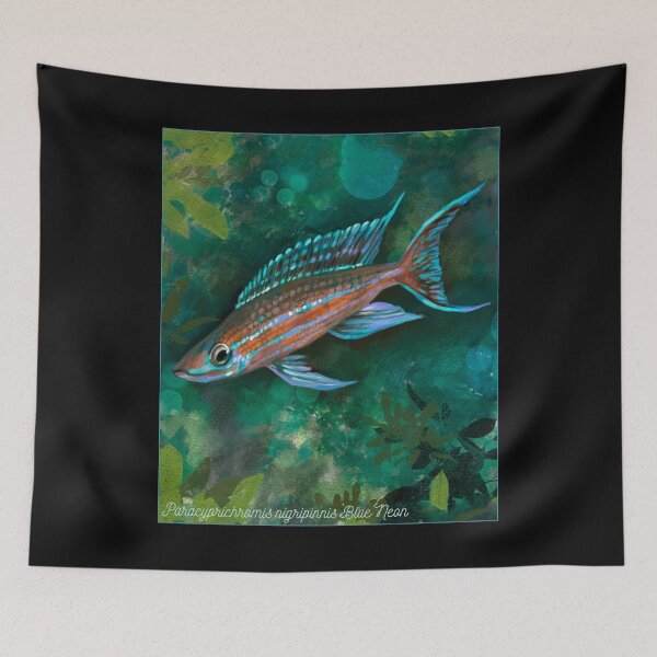 Item preview, Paracyprichromis nigripinnis Blue Neon Cichlid Aquarium Lake Tanganyika designed and sold by TheAplus.