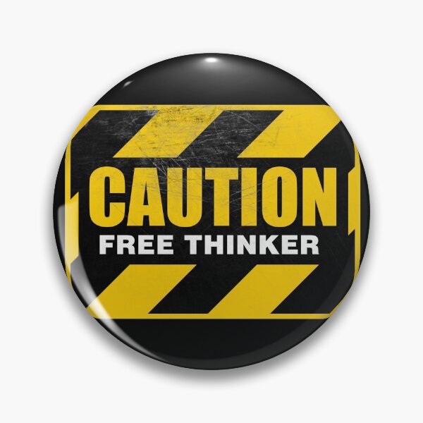Item preview, CAUTION Free Thinker - Second Generation Worn A designed and sold by GodsAutopsy.