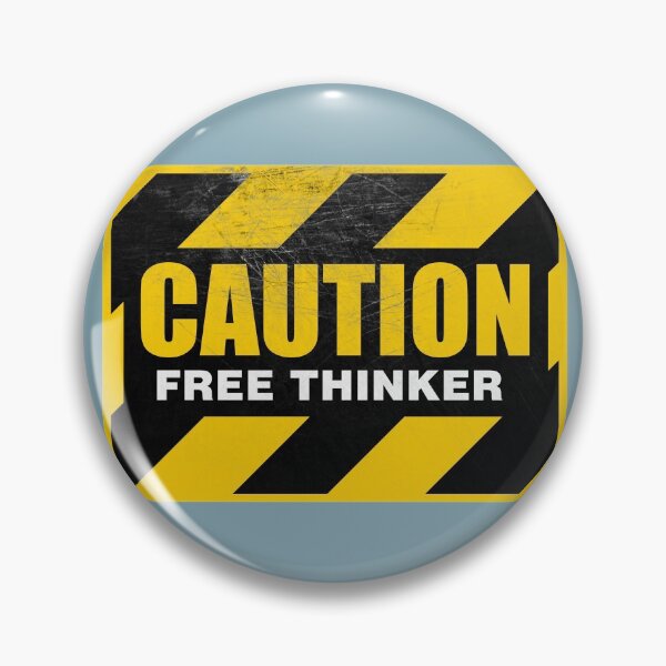 Item preview, CAUTION Free Thinker - Third Generation Metallic designed and sold by GodsAutopsy.