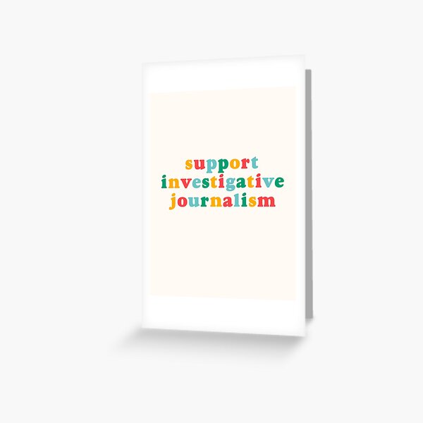 Carte De Vœux Soutien Qualite Journalisme Rainbow Citation Lettrage Conception Par Glowingly Redbubble