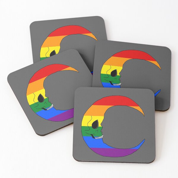 Item preview, Rainbow Pride Skull Moon designed and sold by Littlehorrors.