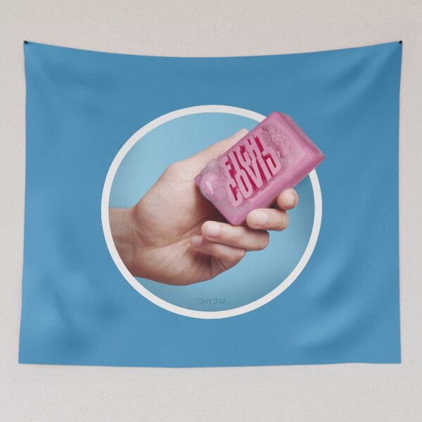 Item preview, Fight COVID with soap (1) blue designed and sold by Radu-Gabriel.