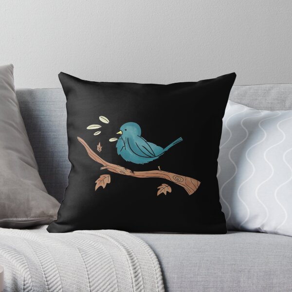 Blue Bird / Dreams, Light & Love Throw Pillow
