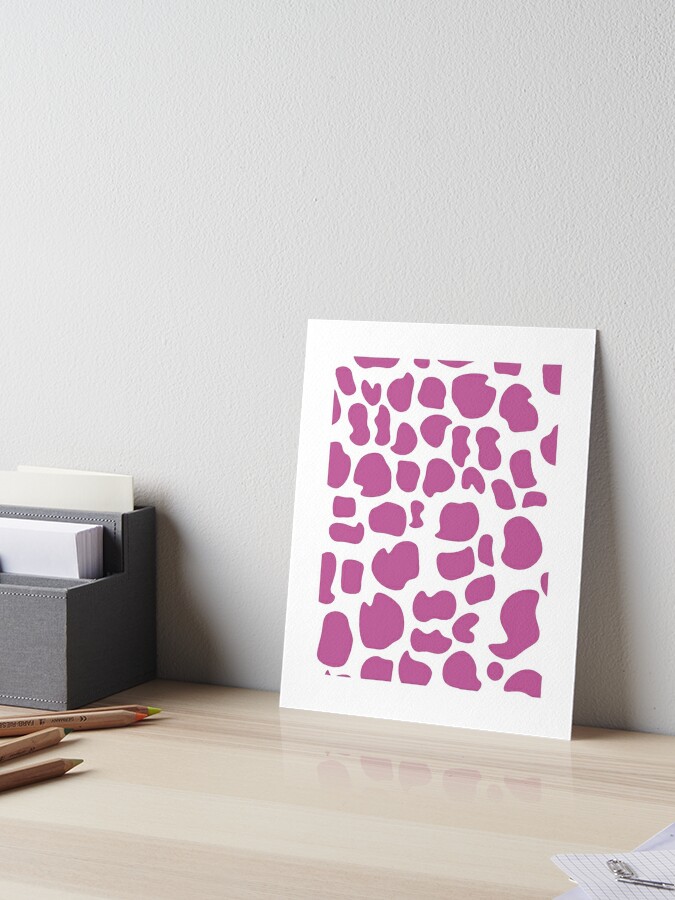 Pink Cow Print | Art Board Print