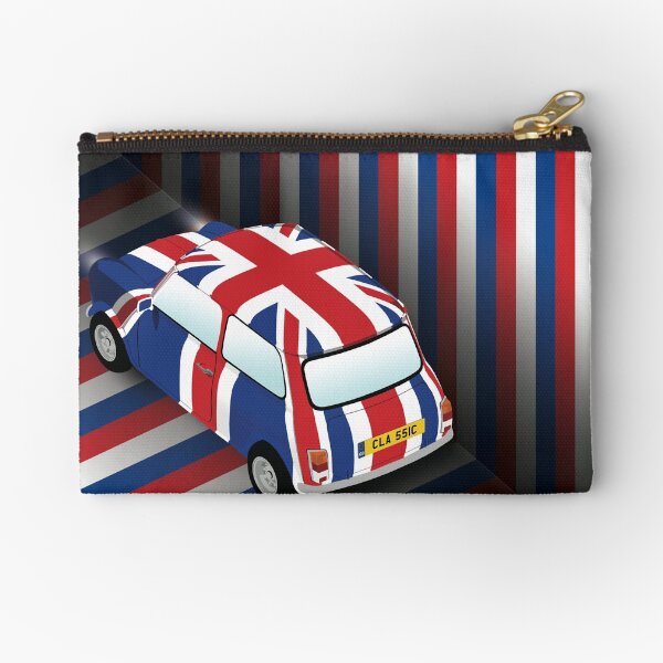 Classic British Car Union Jack Zipper Pouch