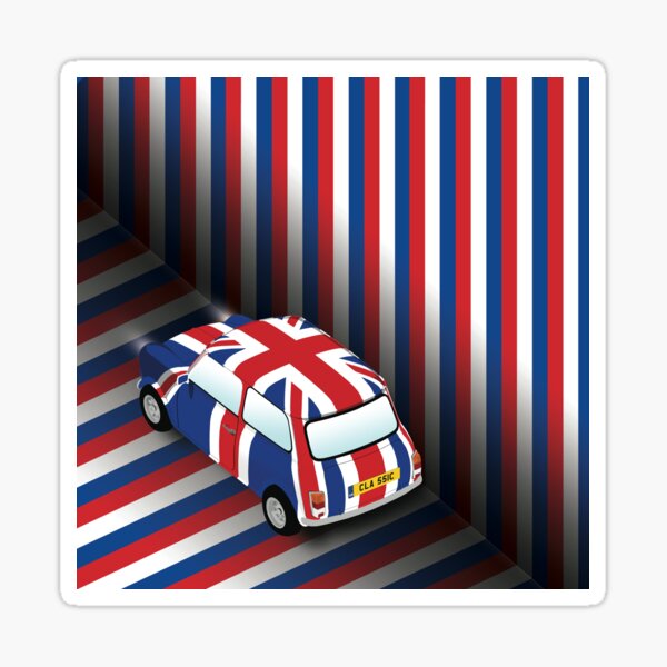Classic British Car Union Jack Sticker