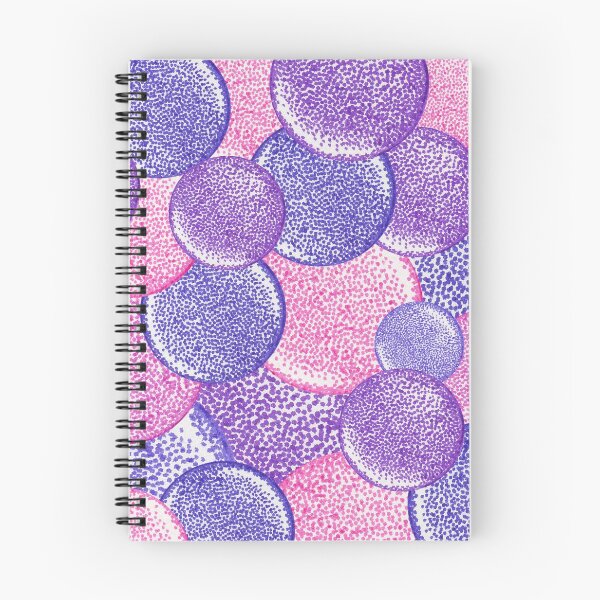 Item preview, Blue purple and pink abstract pattern pointillism illustration designed and sold by MitoP.