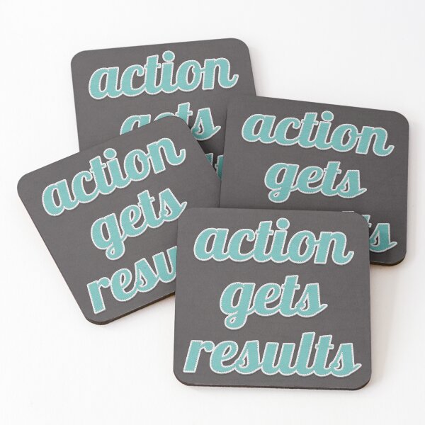 Item preview, Action Gets Results Quote designed and sold by MotivationFlow.