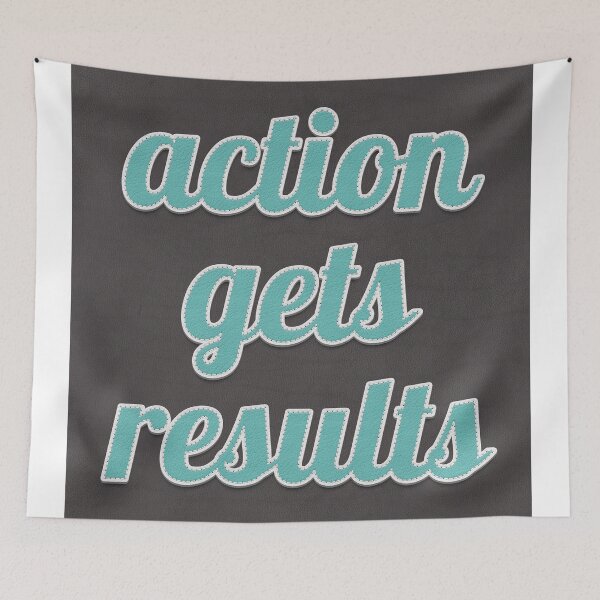 Item preview, Action Gets Results Quote designed and sold by MotivationFlow.