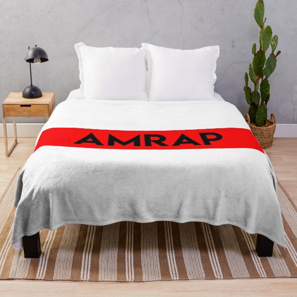 Item preview, AMRAP Powerlifting/Weightlifting in Black and Red designed and sold by liftingbros.