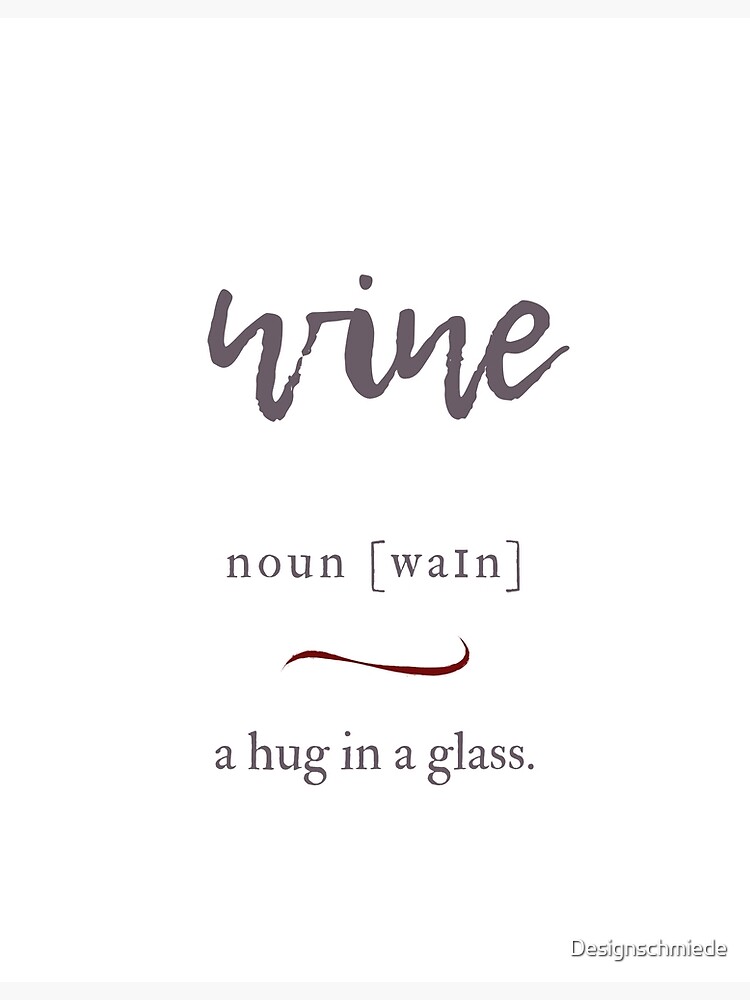 "Wine Definition Dictionary Collection" Poster by Designschmiede