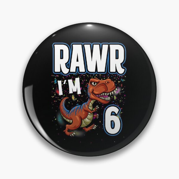 Item preview, Rawr Im Six - Dinosaur Birthday designed and sold by Meliafroggy.