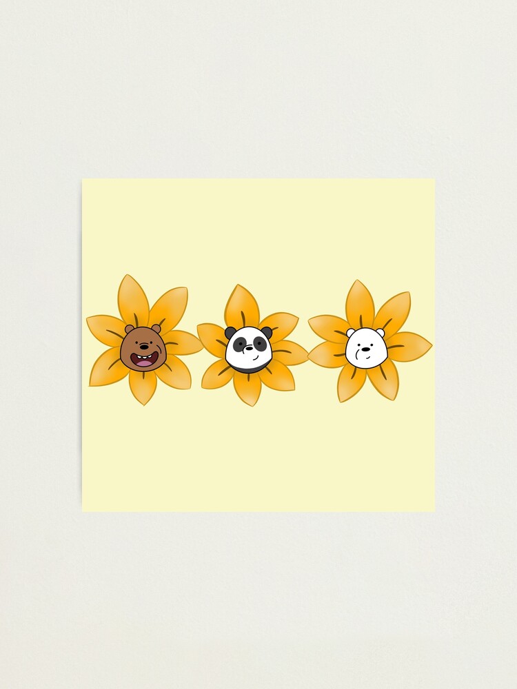 Lámina fotográfica «Oso de hielo y Panda como girasoles» de Sushinyan |  Redbubble