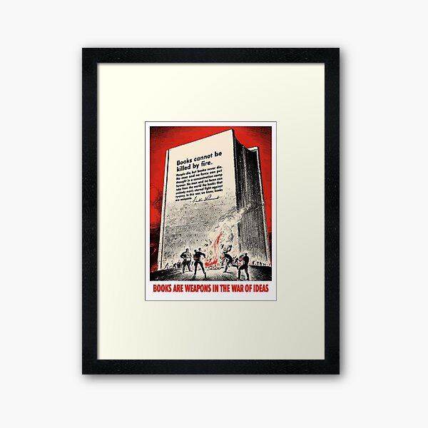 Vista previa del artículo con la obra «Los libros son armas en la guerra de ideas», diseñado y vendido por warishellstore.