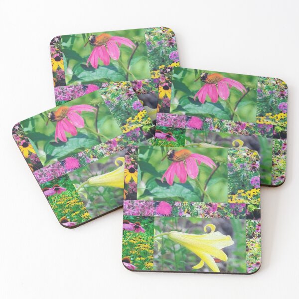 Item preview, Floral Garden Collage with Bumblebee designed and sold by myrubiogarden.