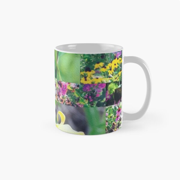 Item preview, Floral Garden Collage with Bumblebee designed and sold by myrubiogarden.