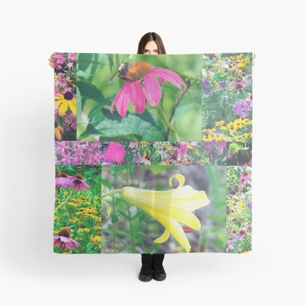Item preview, Floral Garden Collage with Bumblebee designed and sold by myrubiogarden.
