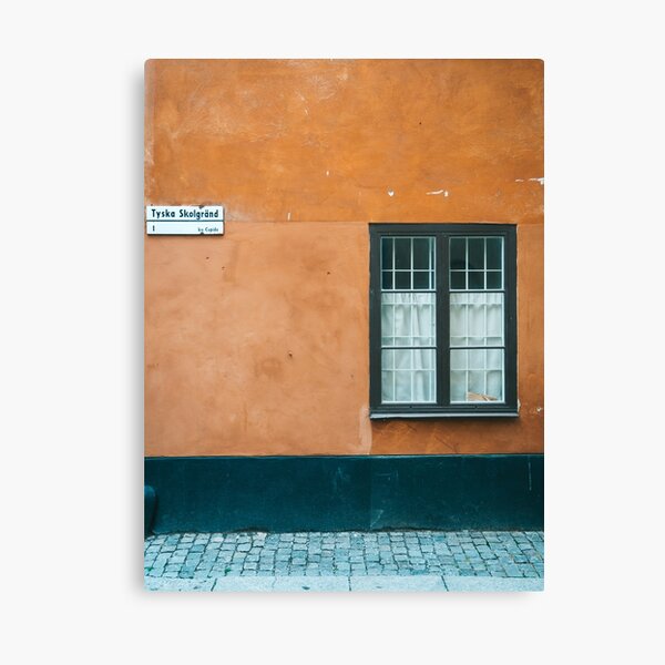 Stockholm Gamla Stan orance facade Canvas Print