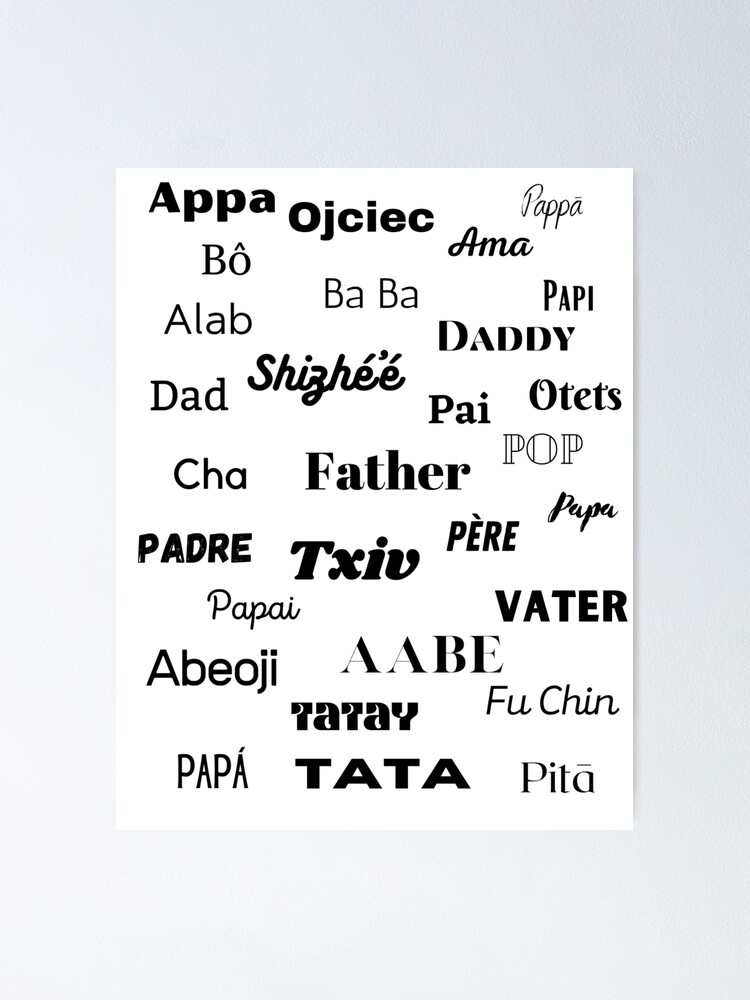 "Father in different languages design for Father