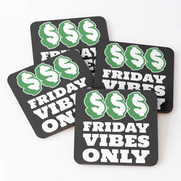 Item preview, Happy Friday Vibes Only Quote designed and sold by Susan Pfrender.