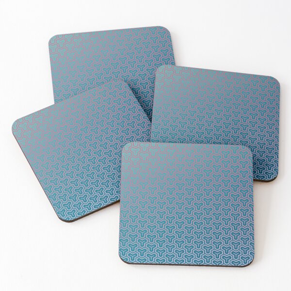 Item preview, Japanese optical geometric pattern blue and pink designed and sold by Blacklinesw9.
