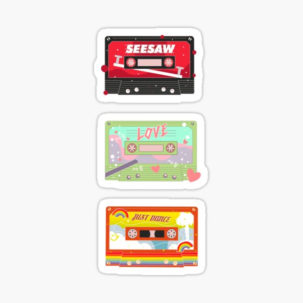BTS Trivia, Just Dance, Seesaw Casette Tape Stickers PT 2 Sticker