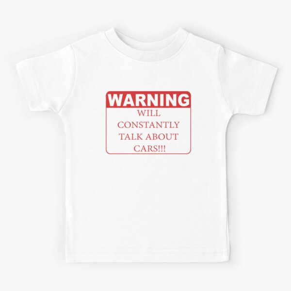 warning cars Kids T-Shirt